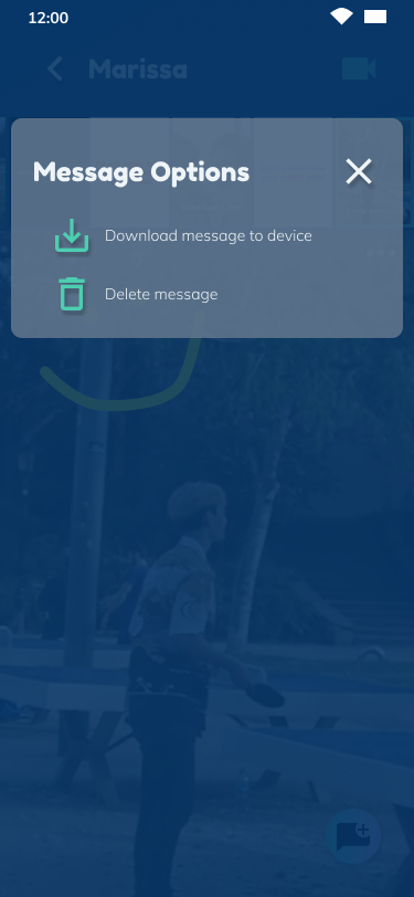 Final message options screen