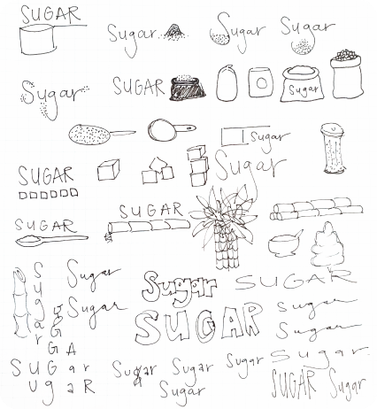Sugar logo sketches